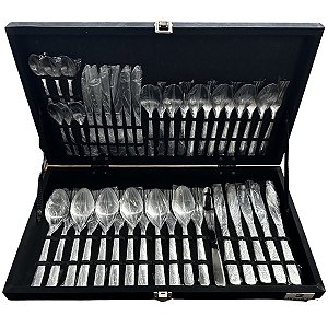 Faqueiro Hércules Olímpia 42 Peças Inox c/ Estojo Madeira