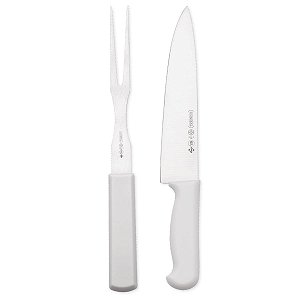 Kit Jogo Churrasco Faca Garfo Profissional 2 Pçs Aço Inox