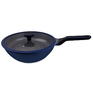 Frigideira Wok Tampa Antiaderente Hércules 30 cm Azul 4,6L PA4000-W30AZ
