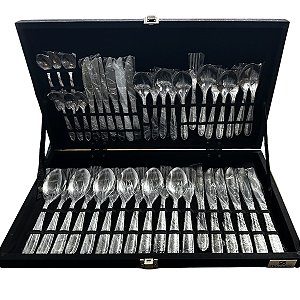Faqueiro 42 Peças Hércules Monterrey Inox Estojo de Madeira