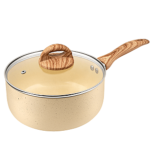 Panela Com Tampa Antiaderente Cerâmica 16cm Hércules Bege 1,4L PA250-P16BG