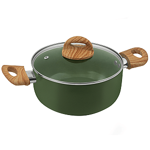 Caçarola Com Tampa Antiaderente Hércules 24cm Verde Cerâmico 4L PA250-C24VD