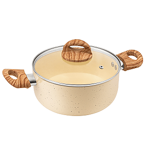 Caçarola Com Tampa Antiaderente Hércules 20cm Bege Cerâmico 2,5L PA250-C20BG