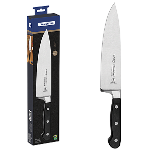 Faca Chef Tramontina Century com Lâmina em Aço Inox e Cabo em Policarbonato e Fibra de Vidro 8"
