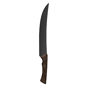 Faca para Carne Tramontina Churrasco Black com Lâmina em Aço Inox Escurecido e Cabo de Madeira 10"