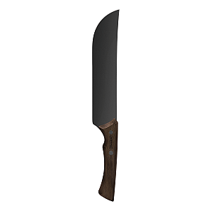 Faca para Carne Tramontina Churrasco Black com Lâmina em Aço Inox Escurecido e Cabo de Madeira 8"