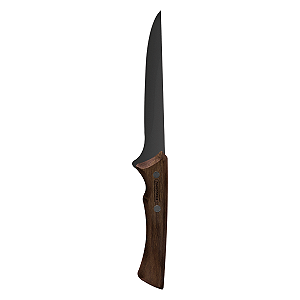 Faca para Desossar Tramontina Churrasco Black com Lâmina em Aço Inox Escurecido e Cabo de Madeira 6"