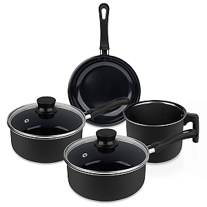 Conjunto de Panelas Antiaderente Hércules 4pc Preta PA100-4PR