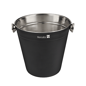 Balde para Gelo em Aço Inox Preto 1,4L Hercules UB27-02