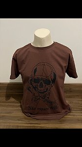 Camiseta marrom caveira