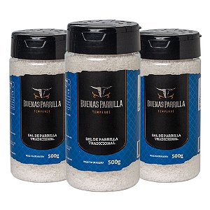 KIT 3 Sal de Parrilla tradicional 500g pote