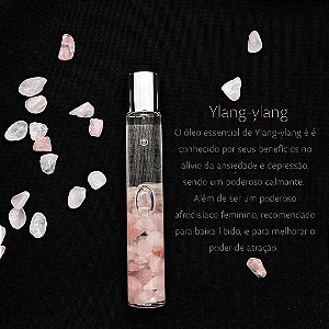 Rollon de Ylang-ylang com Quartzo Rosa