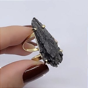Anel Cianita Negra - Regulavel