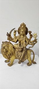 IMAGEM DURGA EM COBRE