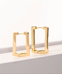 Brinco Argola Retangular Liso click