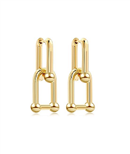 Brinco Elos Formato U e Mini Esferas