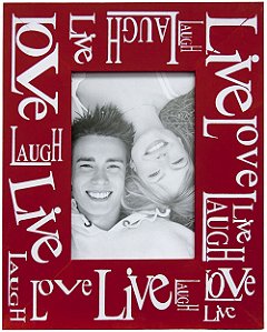 Porta Retrato Love Live Vermelho para Foto 10x15cm