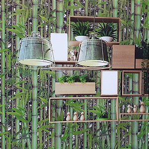 Papel de Parede Floral Coleção Neonature 5 Bambu Verde