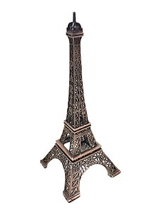 Enfeite Mini Torre Eiffel Paris Cobre 18cm