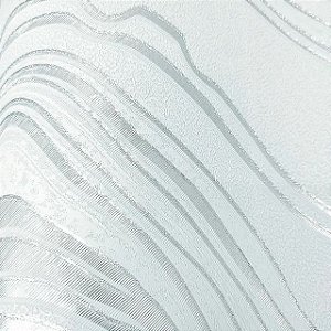 Papel de Parede Kantai Coleção White Swan Pedra Ágata Cor Gelo com Brilho Metálico