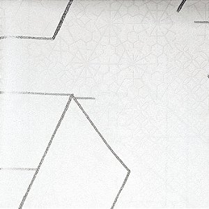 Papel de Parede Kantai Coleção White Swan Geométrico Abstrato Off-White com Brilho Metálico