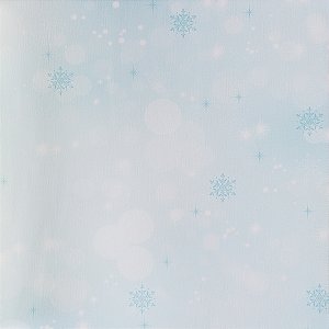 Papel de Parede Infantil Flocos de Neve Azul Claro - Coleção Yoyo 2 Kantai