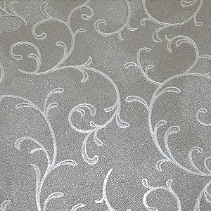 Papel de Parede Arabesco Cinza Escuro Com Brilho - Coleção Grace 3 Kantai