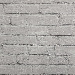 Papel de Parede Tijolinhos Cinza com Branco - Coleção Grace 4 Kantai