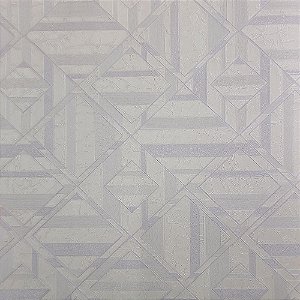 Papel de Parede Geométrico Losangos Cinza Leve Brilho - Coleção Grace 4 Kantai