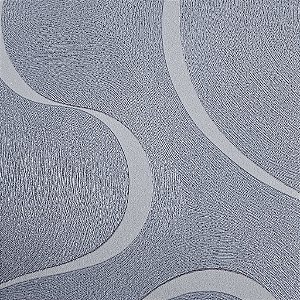 Papel de Parede Linhas Onduladas Cinza Detalhes em Brilho - Coleção Grace 4 Kantai