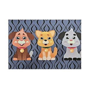 Tapete Capacho Antiderrapante Pets 60x40cm