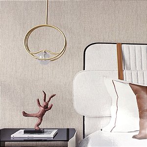 Papel de Parede Efeito Tecido Bege - Coleção Space IX Kantai