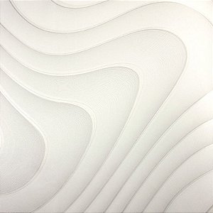 Papel de Parede Linhas Onduladas Off-White com Brilho - Coleção Poet Chart 4 | Kantai