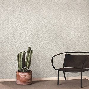 Papel de Parede Chevron Bege com Brilho - Coleção Poet Chart 4 | Kantai