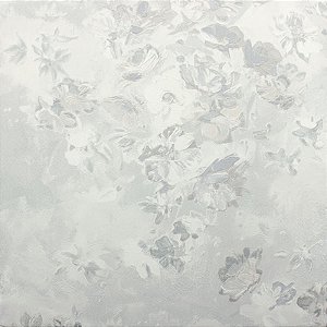 Papel de Parede Floral Cinza Claro Detalhes em Brilho - Coleção Poet Chart 4 | Kantai
