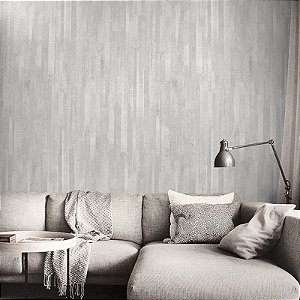 Papel de Parede Ripado Cinza Médio Leve brilho - Coleção Poet Chart 4 | Kantai