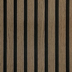 Papel de Parede Ripado Marrom Escuro Leve Brilho - Coleção Adi Tare 2 | Kantai