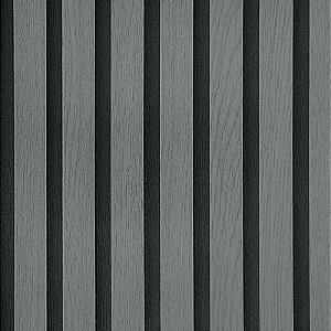 Papel de Parede Ripado Cinza Médio Leve Brilho - Coleção Adi Tare 2 | Kantai