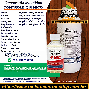 Inseticida Malathion 1000 CE Fracionado 100 ml - Contato e Ingestaõ