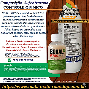 Herbicida Boral 500 SC - Fracionado 50 ml - Sulfentrazona Mata Tiririca seletivo para gramas e jardins