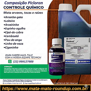 Herbicida Padron Fracionado 100 ml - Mata Arvores, Tocos e Raízes Picloran
