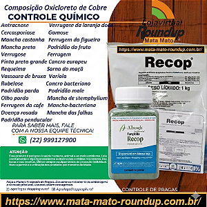 Fungicida Recop Fracionado 100 gr - Composição Oxicloreto de Cobre