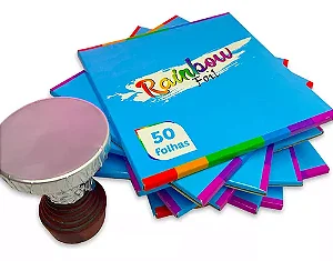 Alumínio Rainbow 10un de 50 folhas