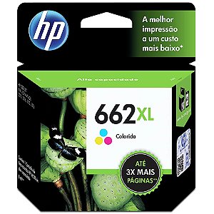 Cartucho de Tinta HP Original CZ106AB 662XL Color