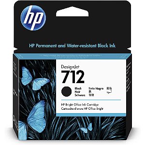 Cartucho de Tinta HP Original 3ED71A 712 Preto - 80ML