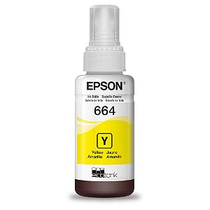 Refil de Tinta Epson Original T664420 Amarelo L200/300 Series