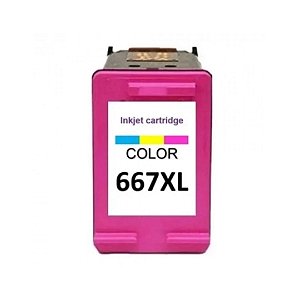 Cartucho de Tinta HP Compatível 667XL Color