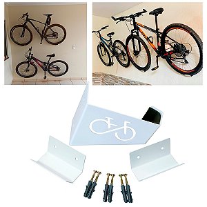SUPORTE HORIZONTAL DE BICICLETA BRANCO