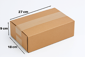 CAIXA DE PAPELÃO 27 X 18 X 9