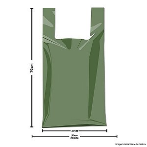 Sacola Plástica Reciclada Reforçada 50x70